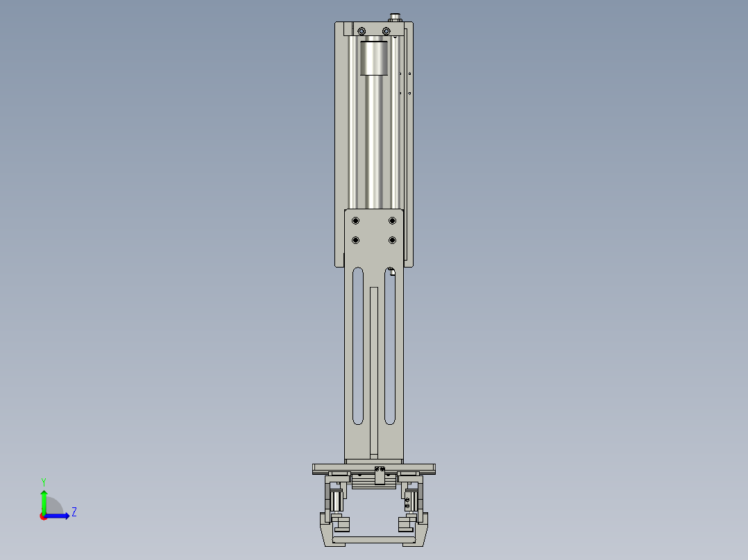 成品下料上下组件0左视图