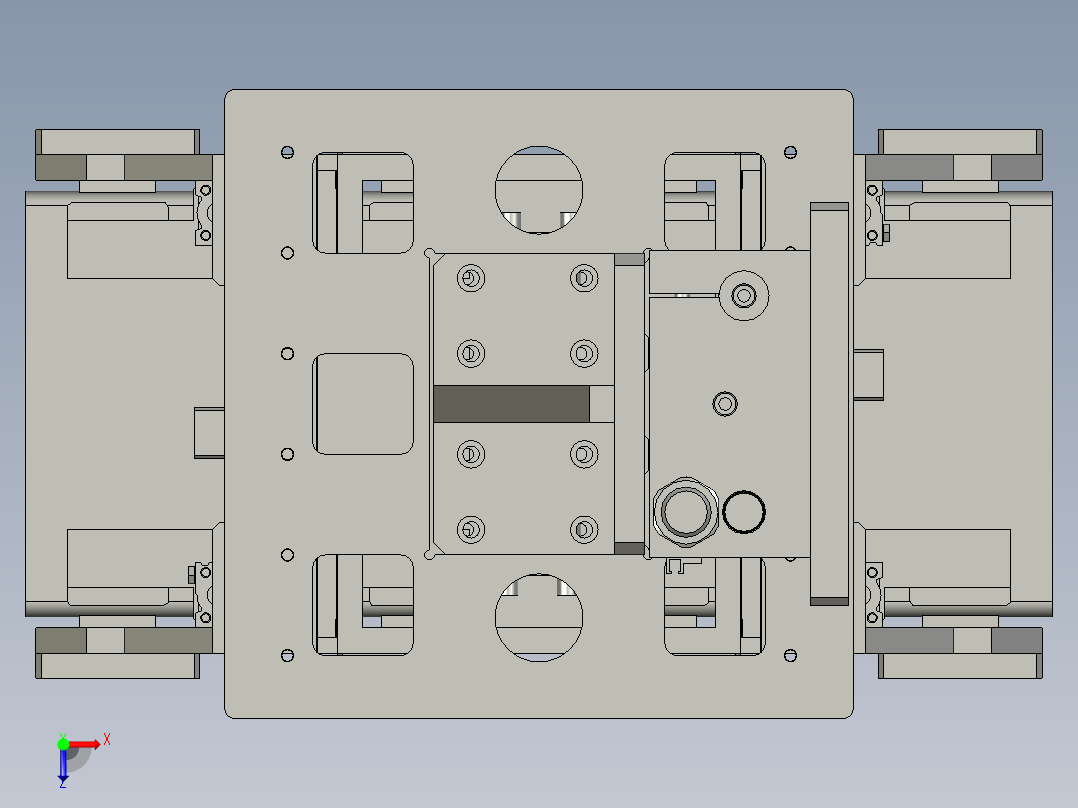 成品下料上下组件0俯视图