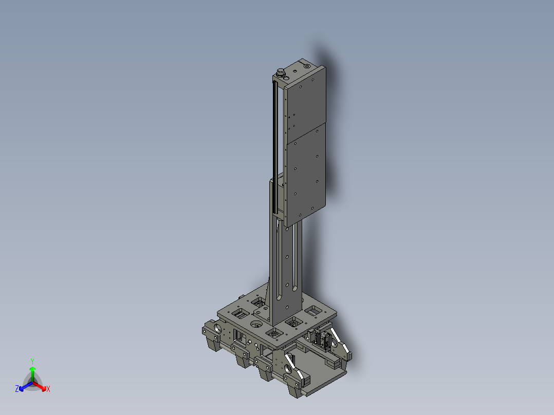 成品下料上下组件0正等轴测图