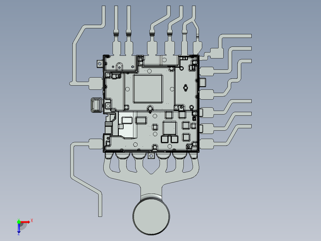 压铸模具俯视图
