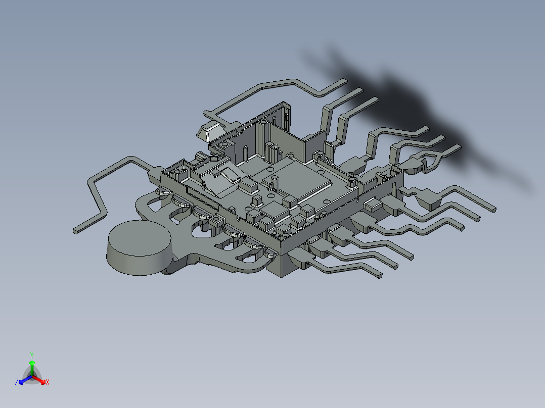 压铸模具正等轴测图