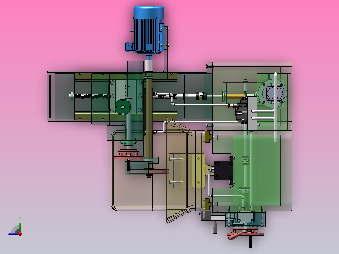 M7130型卧轴矩台平面磨床（SW+CAD+说明书）右视图