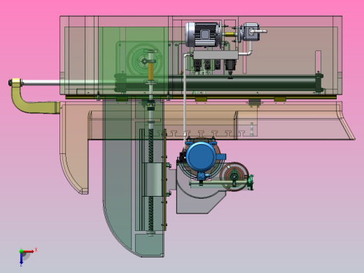 M7130型卧轴矩台平面磨床（SW+CAD+说明书）俯视缩略图