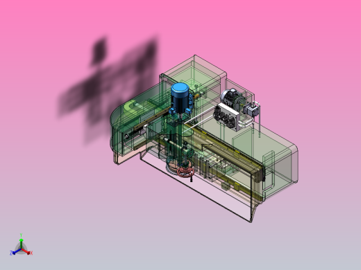 M7130型卧轴矩台平面磨床（SW+CAD+说明书）正等轴测缩略图