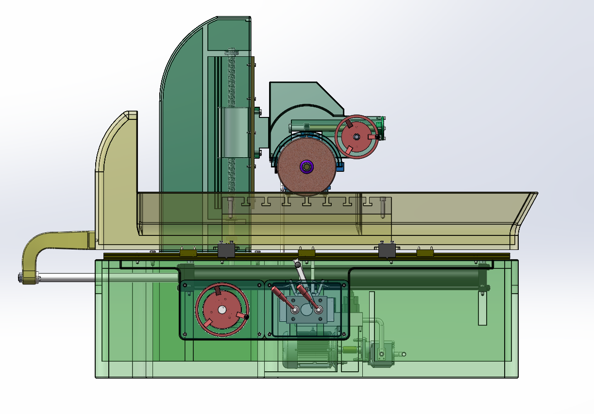 M7130型卧轴矩台平面磨床（SW+CAD+说明书）