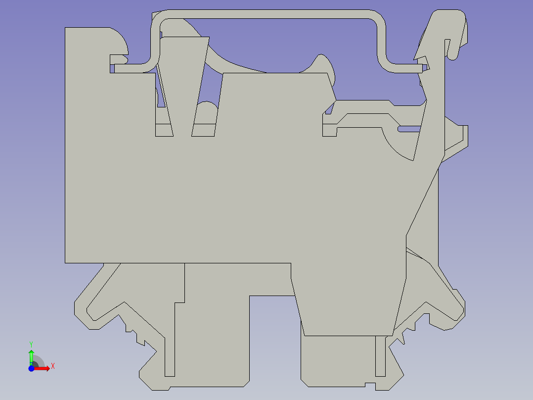 组合式接线端子排前视图