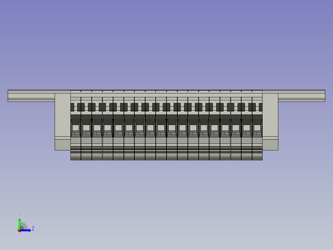 组合式接线端子排左视图