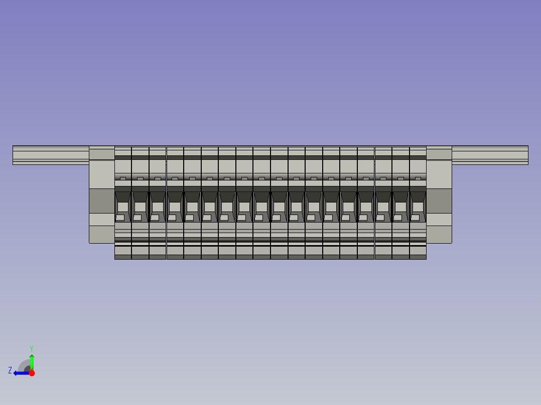 组合式接线端子排右视图