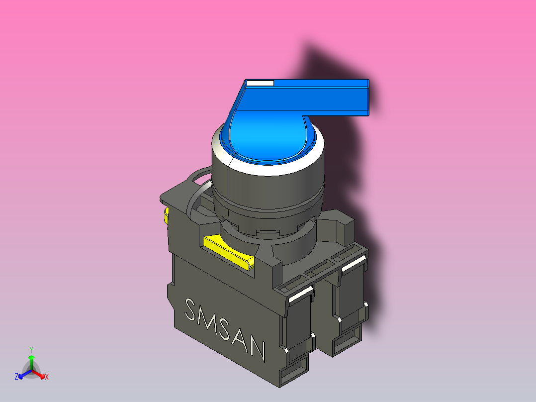 长柄旋钮开关[QG115-A1-10CX╱FU╱B]主视图