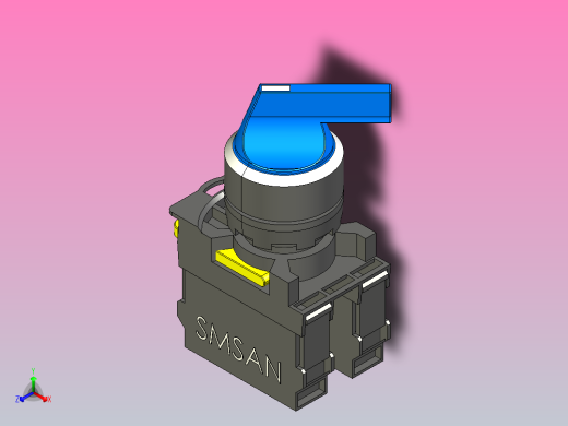 长柄旋钮开关[QG115-A1-10CX╱FU╱B]正等轴测缩略图