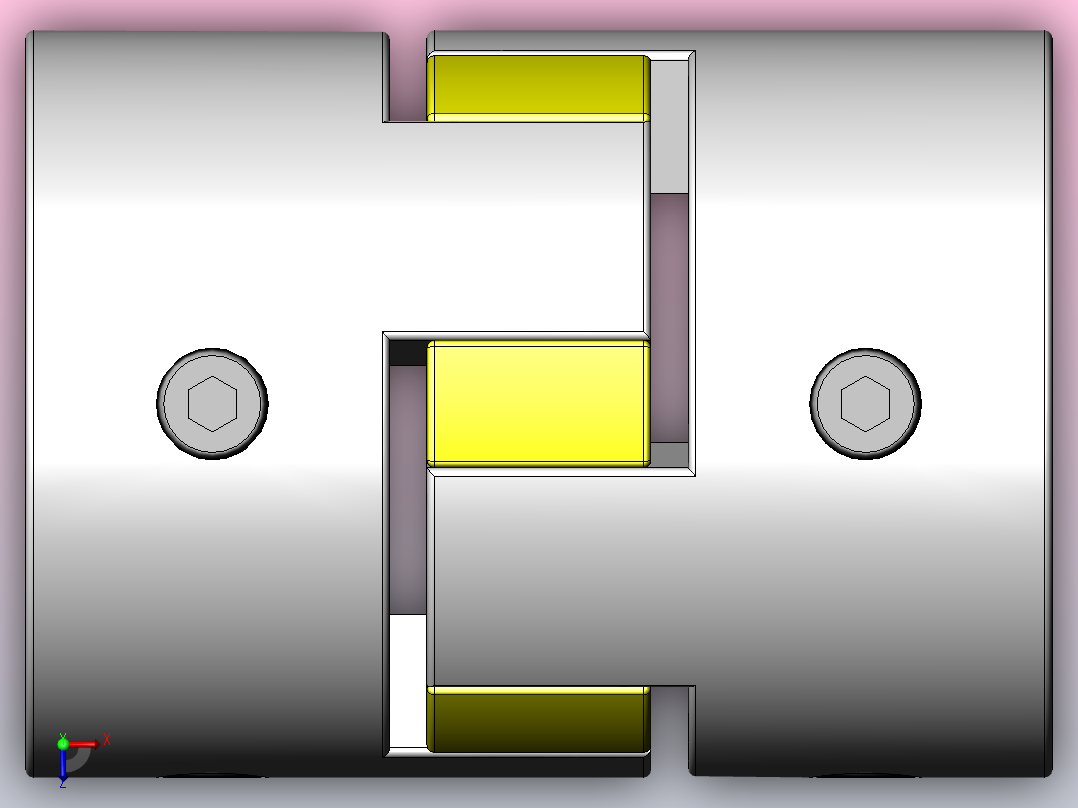 LK20系列（经济型） 定位螺丝固定型梅花联轴器[LK20-40S]俯视图