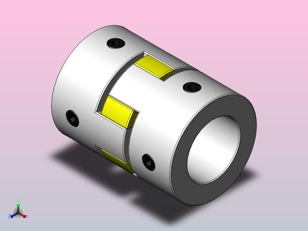 LK20系列（经济型） 定位螺丝固定型梅花联轴器[LK20-40S]正等轴测图