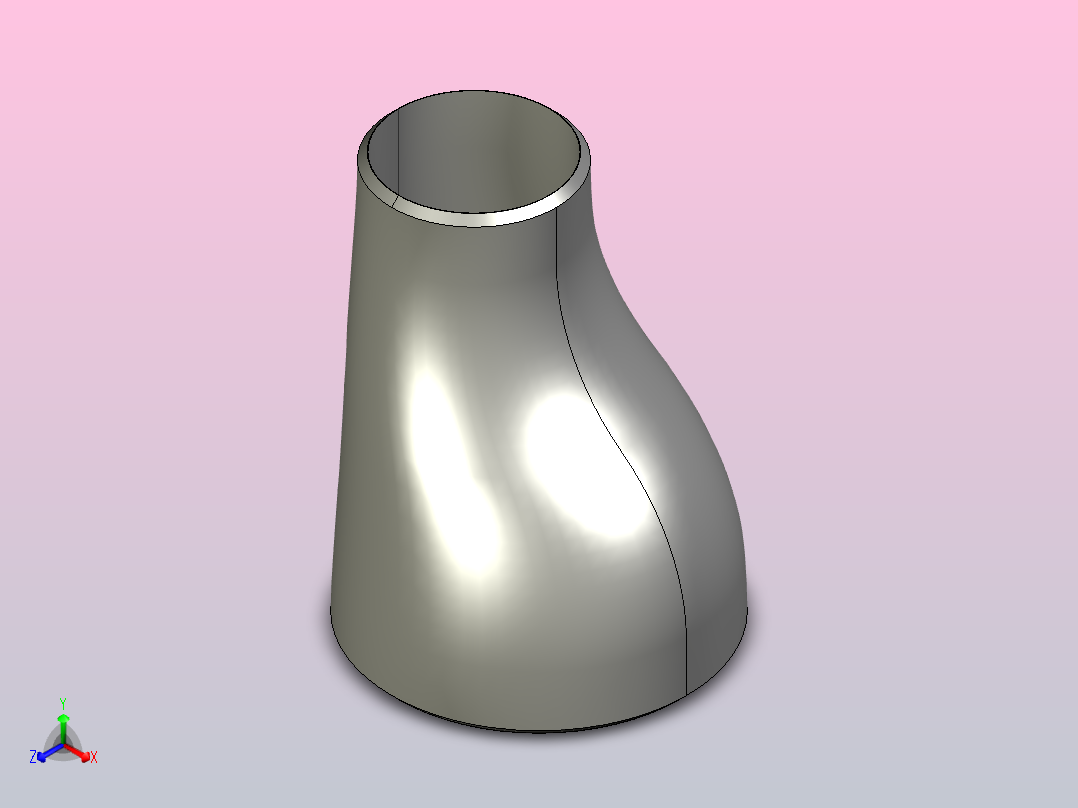 偏 心异径管[50×25]正等轴测图