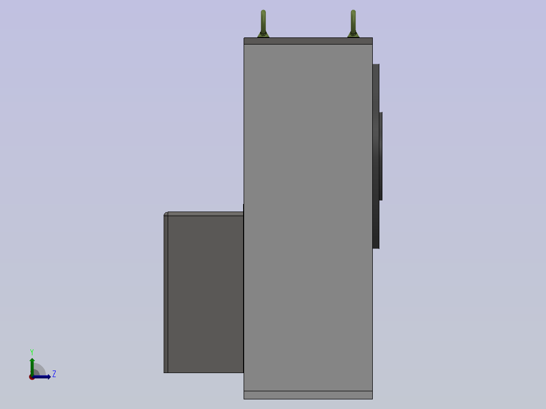 1吨变位机机头左视图