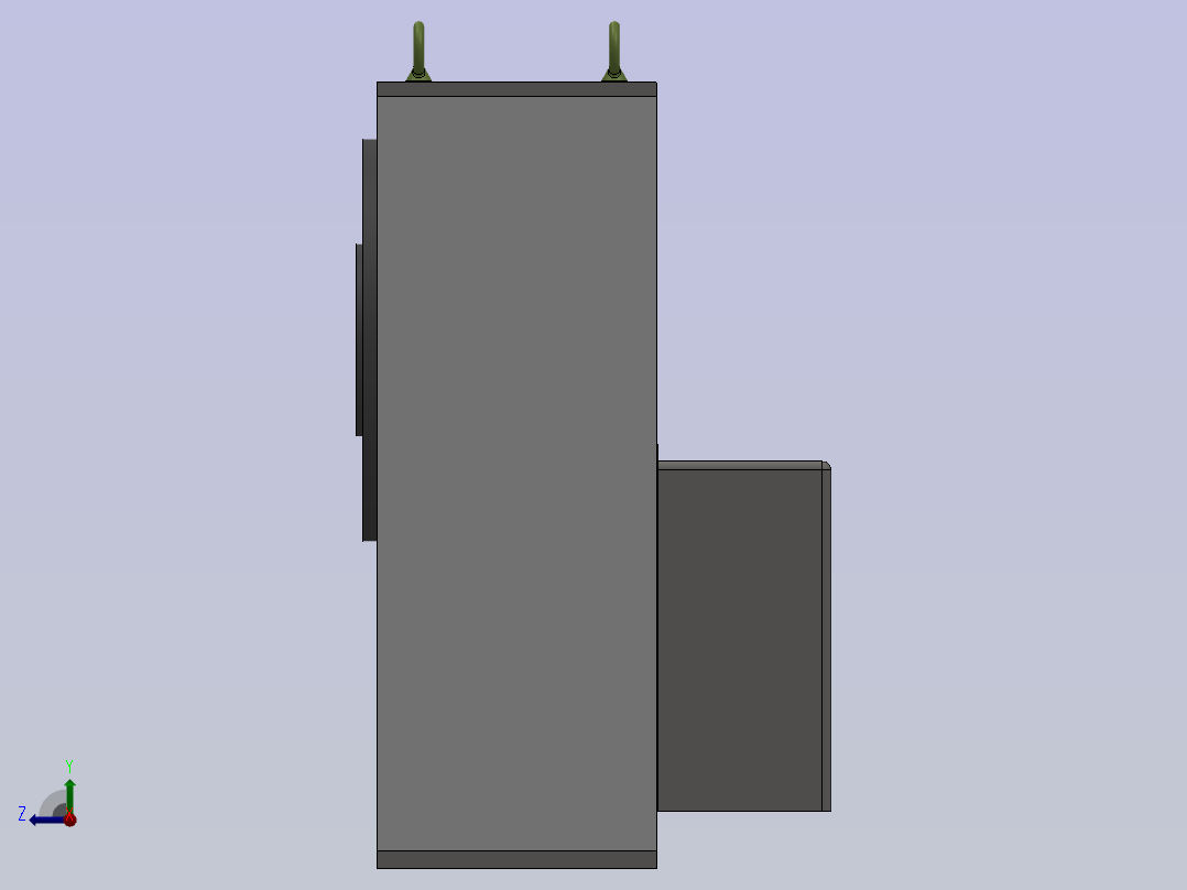 1吨变位机机头右视图