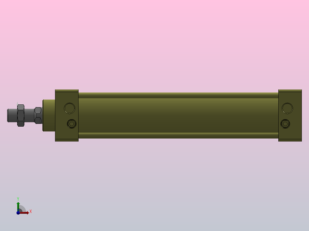 SC气缸标准件前视图