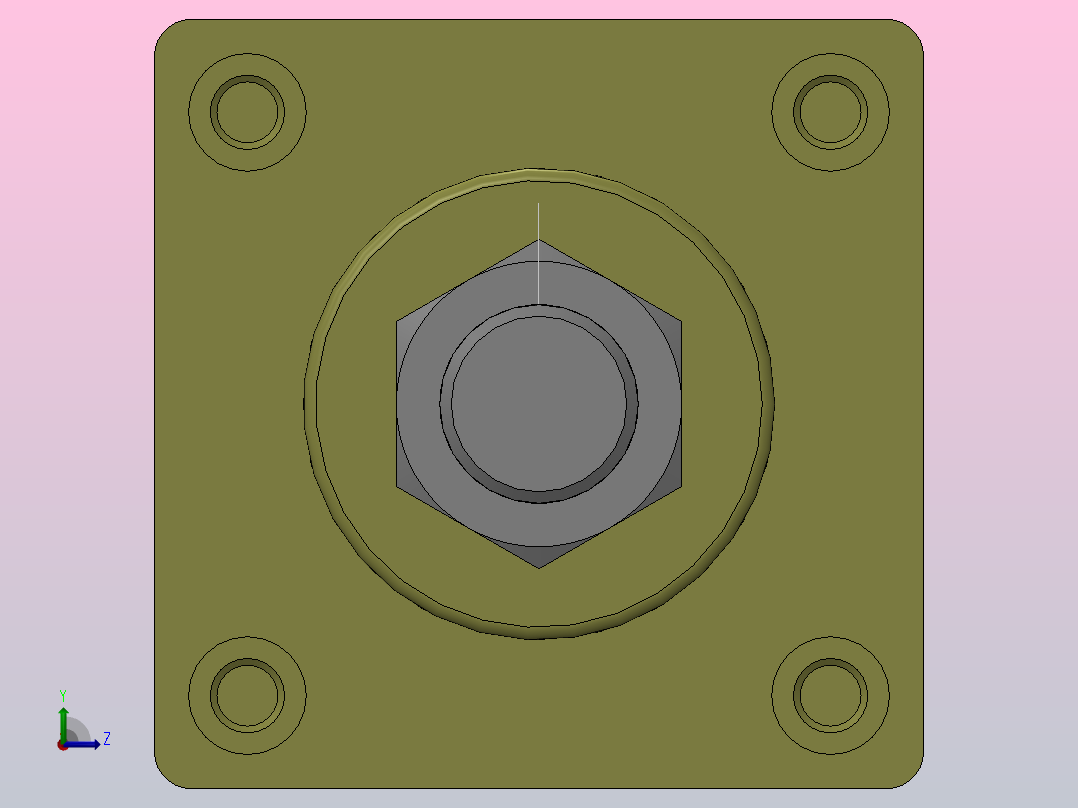 SC气缸标准件左视图