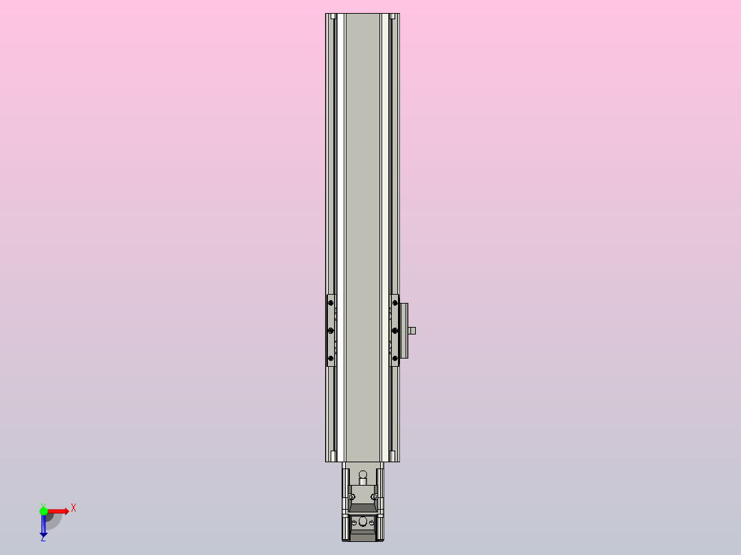 日规模组半封闭丝杆TPA-HNR-65S-1610C-L200-M-C-P10-N3俯视图