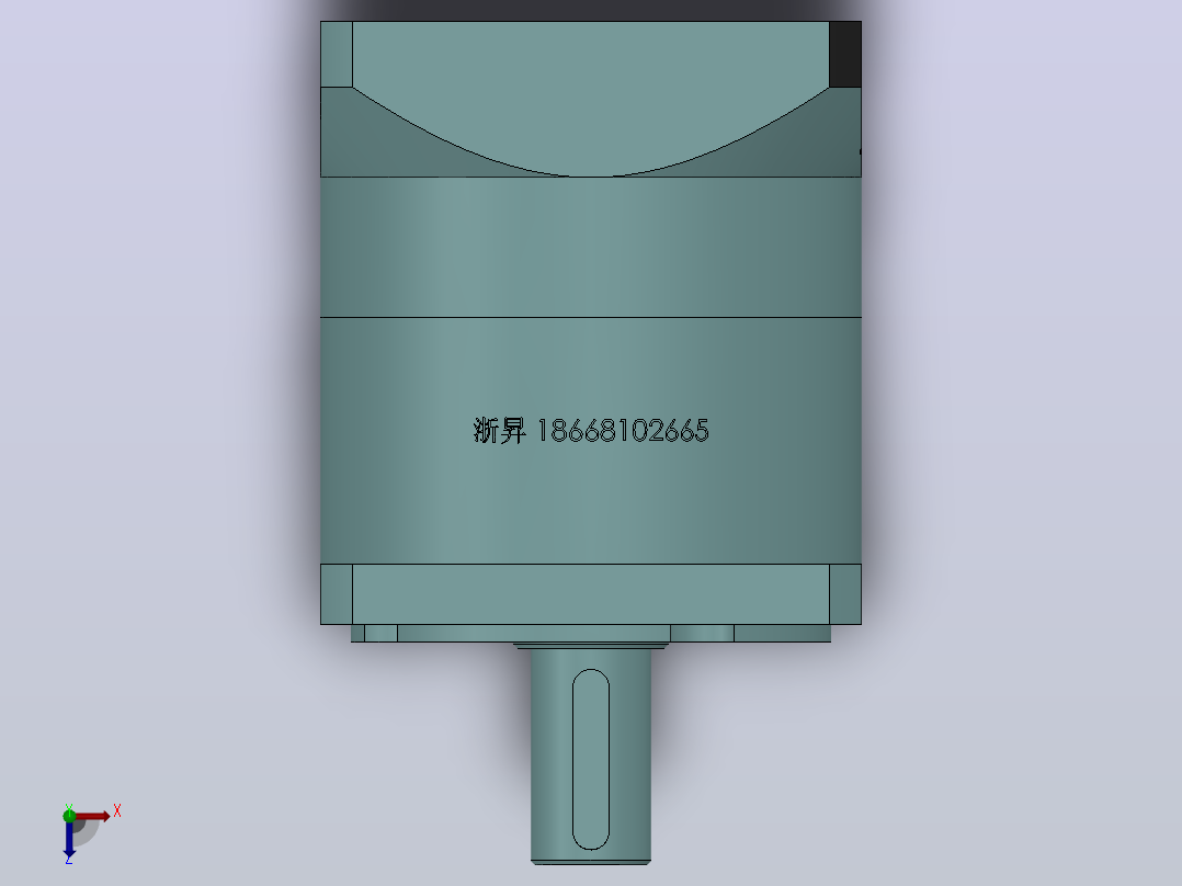 PLF90拉齿(孔输出)精密行星减速机[PLF90-4-S2-P2-20]俯视图