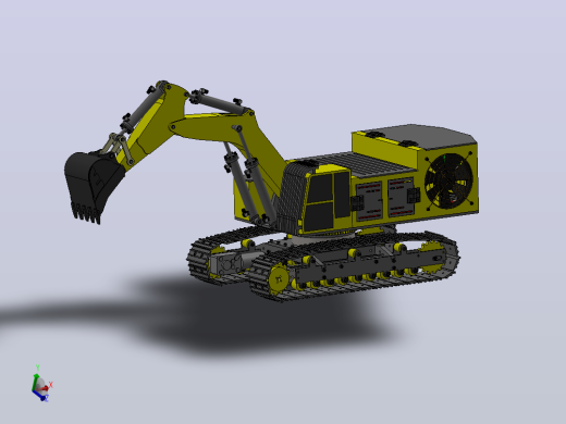 1比14卡特彼勒6015B履带挖掘机模型3D图纸 Solidworks设计