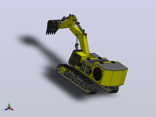 1比14卡特彼勒6015B履带挖掘机模型3D图纸 Solidworks设计正等轴测缩略图