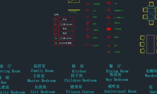 CAD室内装修常用图块缩略图