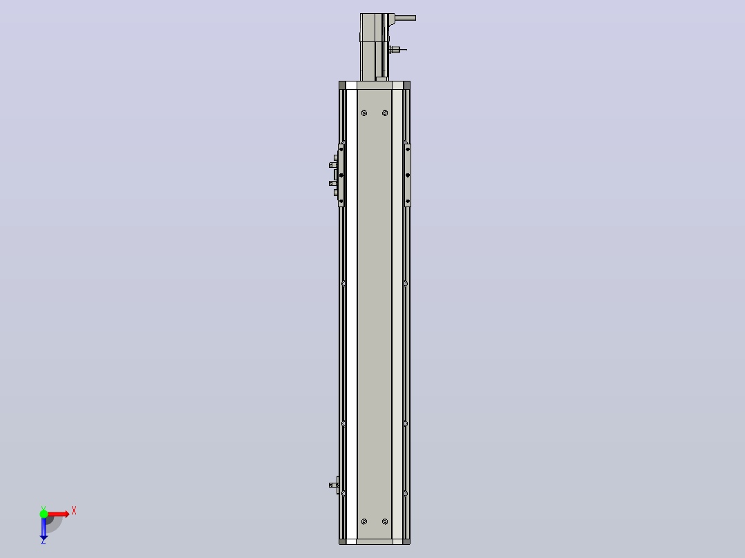SYS12-BC-400-100W滚珠花健、支撑座、滚珠丝杠、交叉导轨、直线模组.STEP俯视图