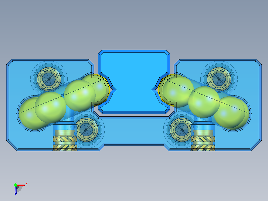 3d-打印直线滑轨俯视图
