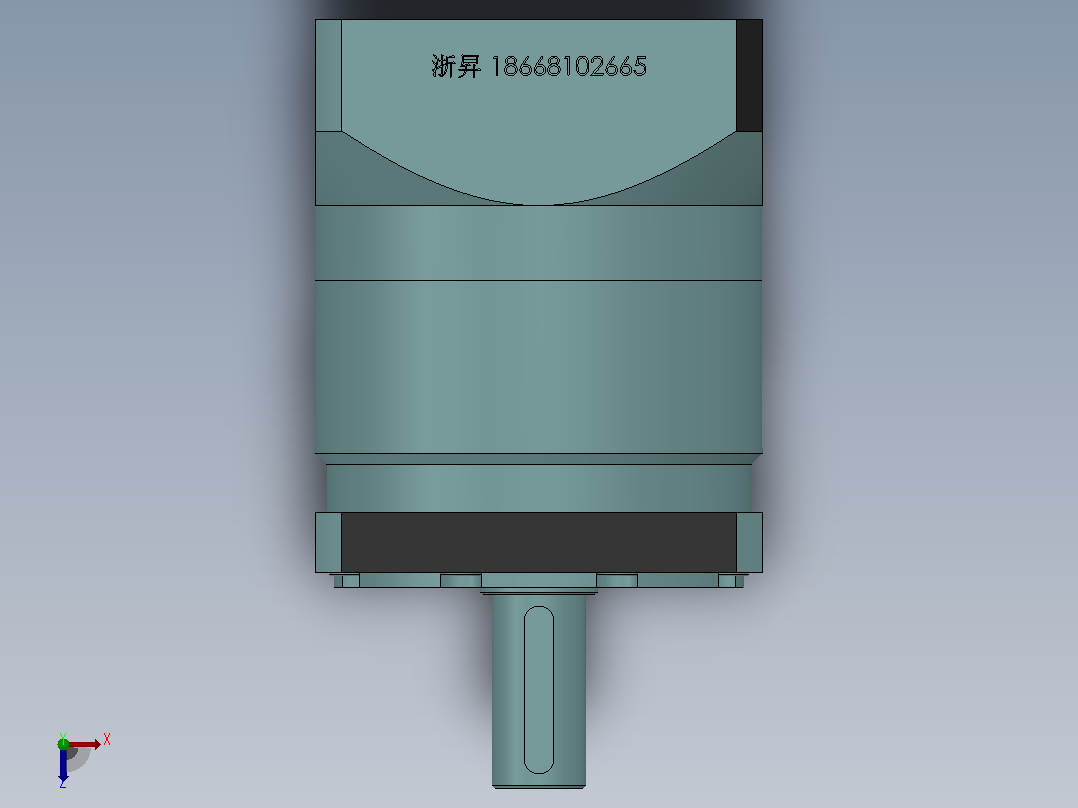 PLF120拉齿(孔输出)精密行星减速机[PLF120-4-S2-P2-25]俯视图