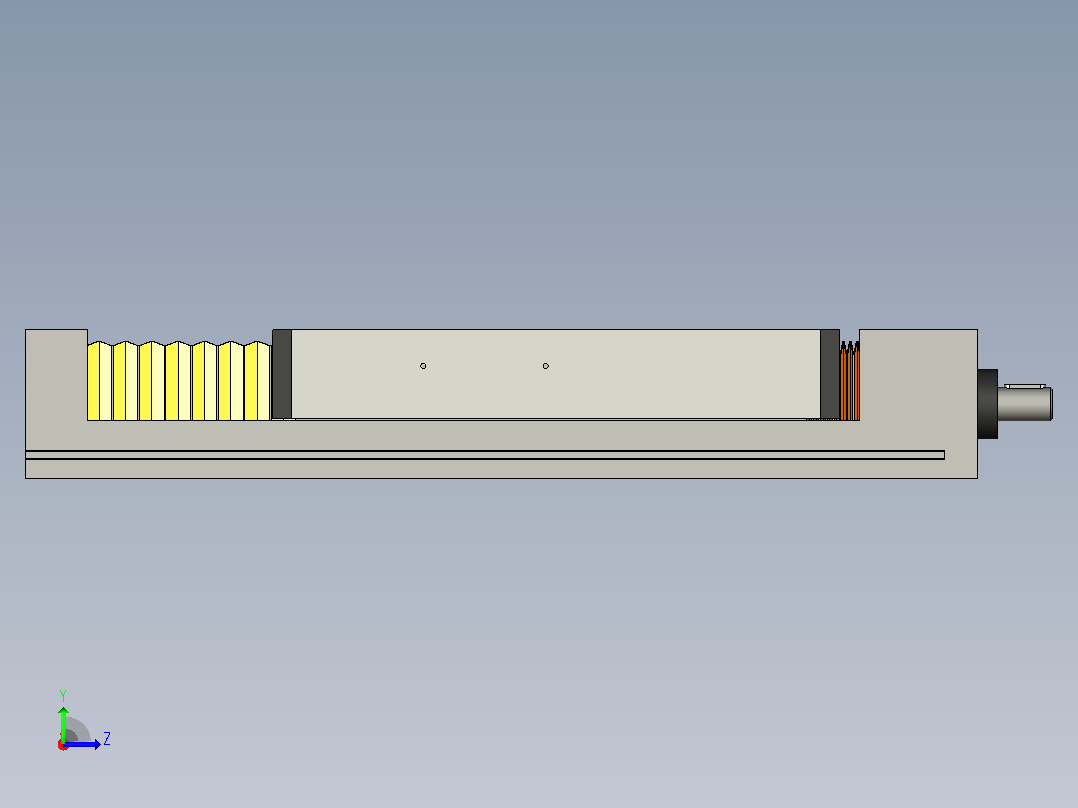 数控机床SCHUNK A-30-B-325的y轴运动左视图