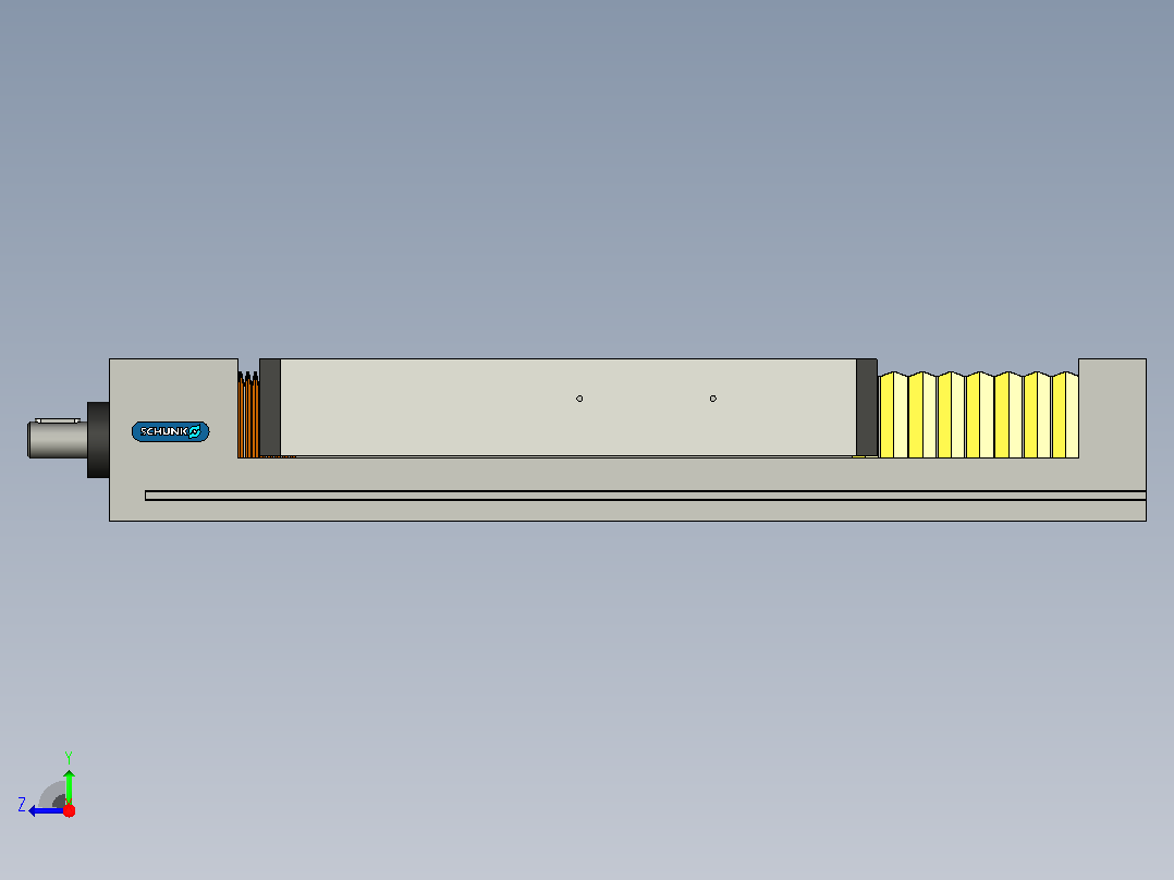 数控机床SCHUNK A-30-B-325的y轴运动右视图