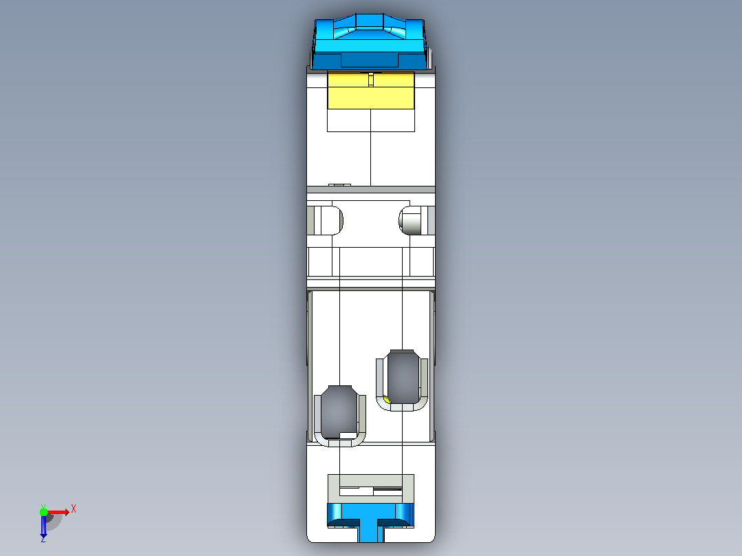 NB2LE&amp;1P&amp;N剩余电流动作断路器三维模型202307俯视图
