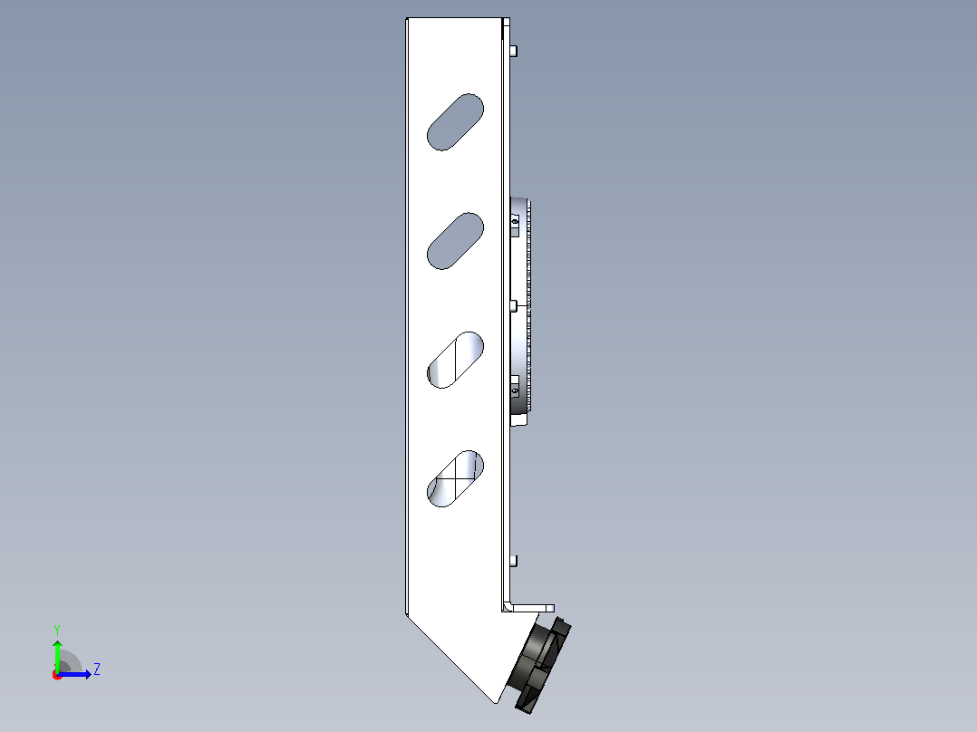 工业炊具燃烧器左视图