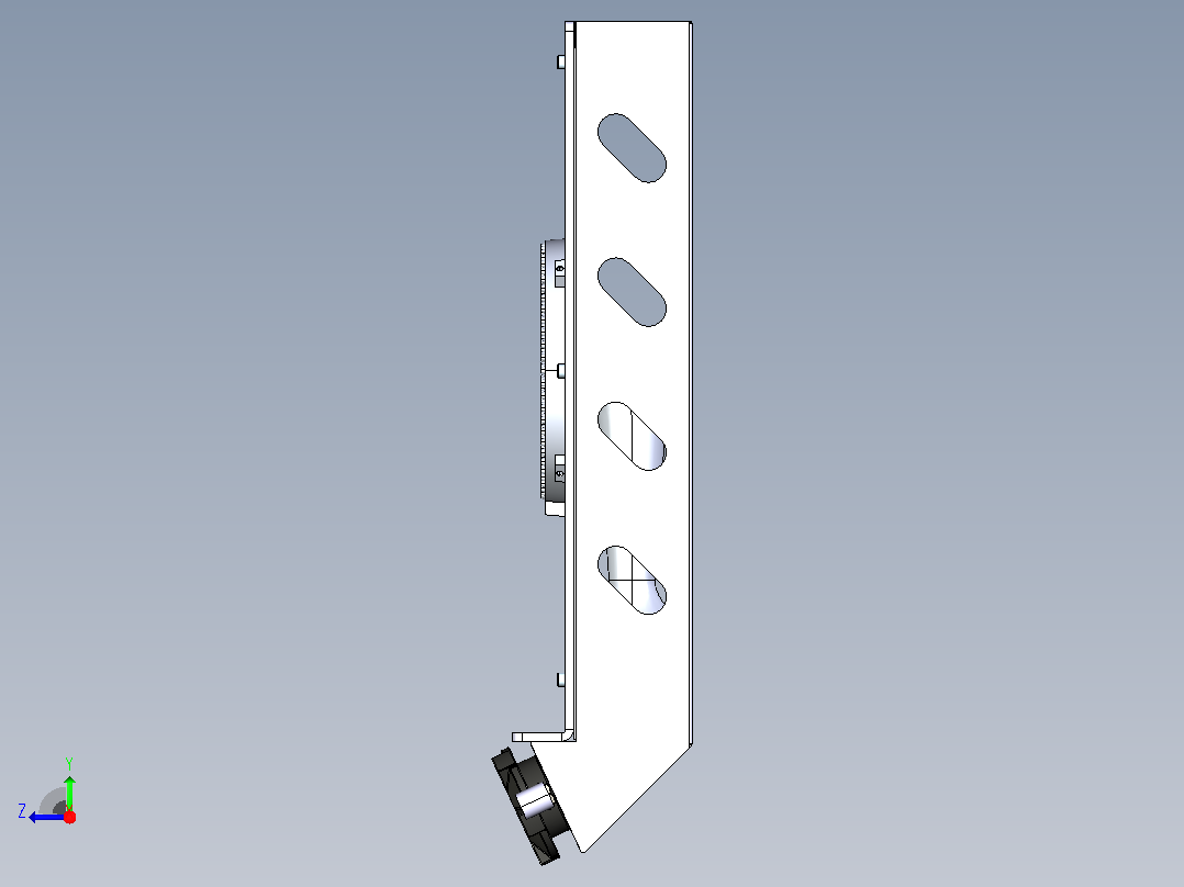 工业炊具燃烧器右视图