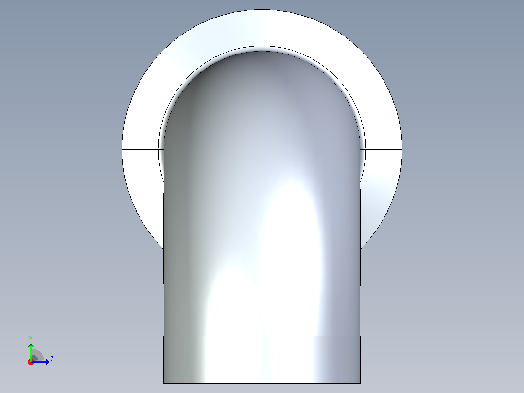 IK06 90°端卡式弯头[IK06-2S]左视图