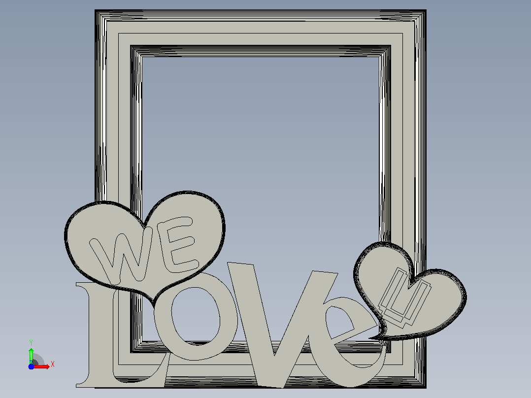WE LOVE U相框前视图