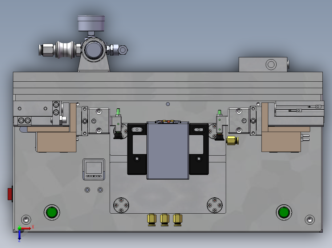 锂电池电芯半自动折角治具俯视图