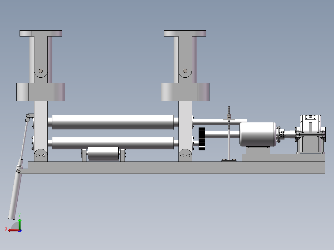 三辊卷板机主机设计(sw+说明书+cad)后视图