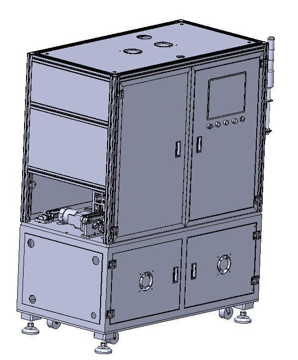 电池极片折弯机3D模型