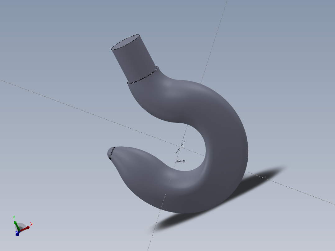 起重机吊钩，特征建模，sw2010