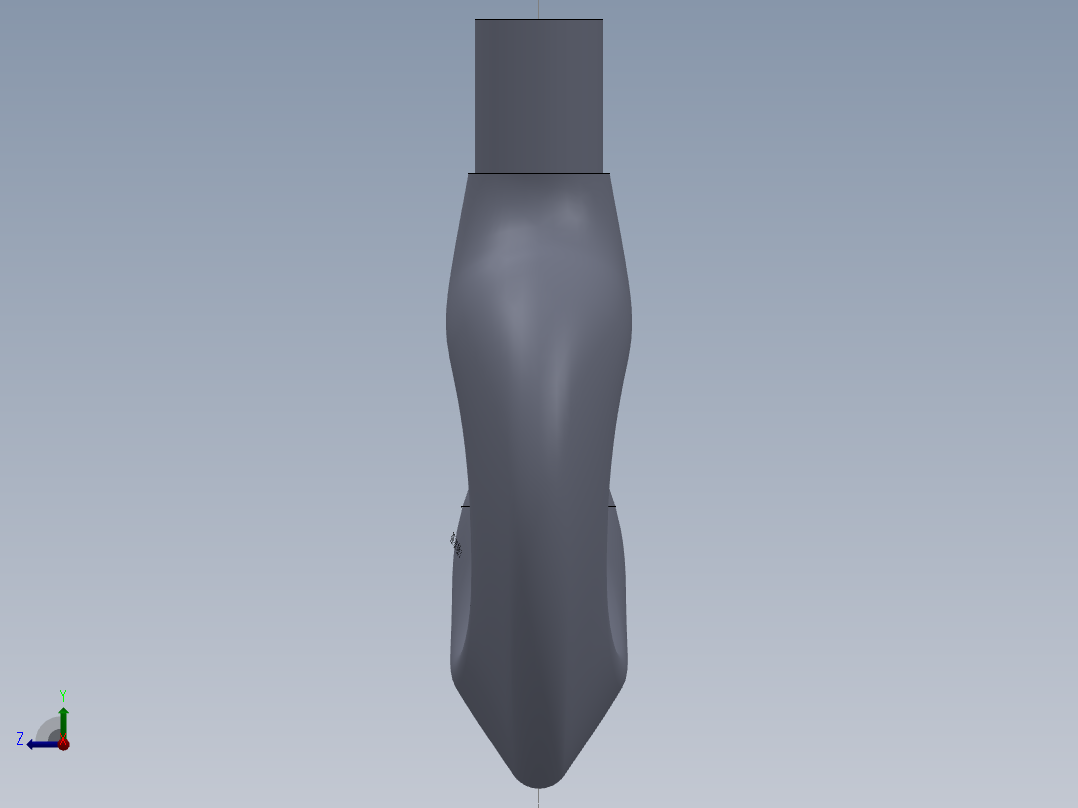 起重机吊钩，特征建模，sw2010右视图