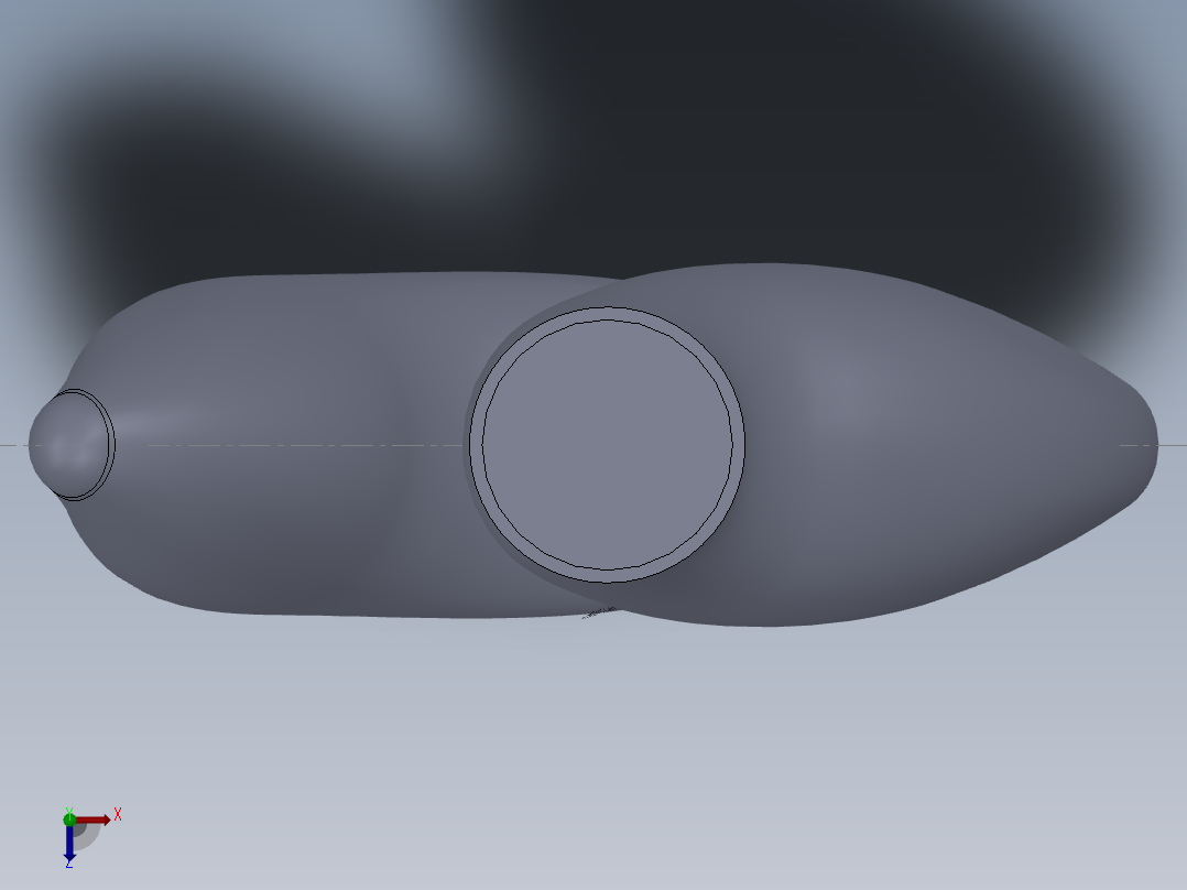 起重机吊钩，特征建模，sw2010俯视图