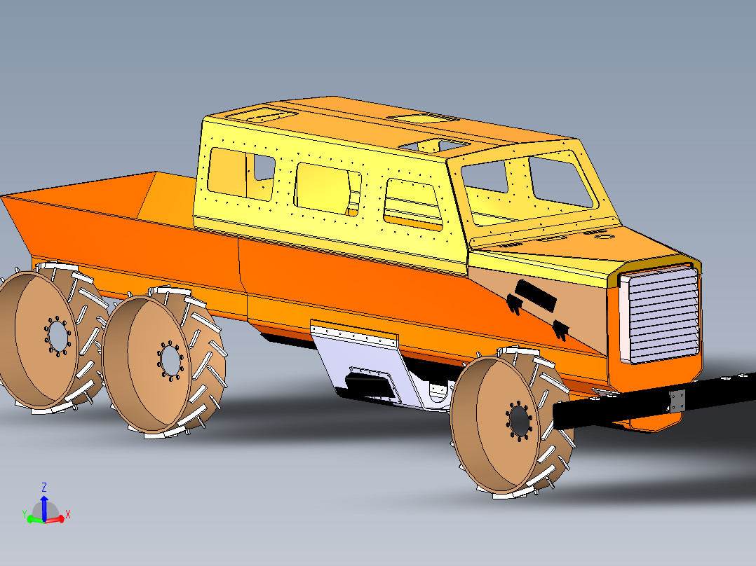 solidworks 地雷防护车
