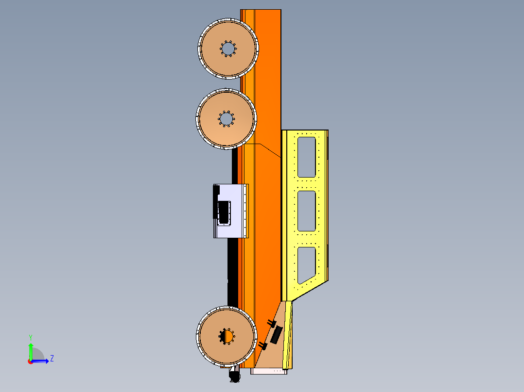 solidworks 地雷防护车左视图
