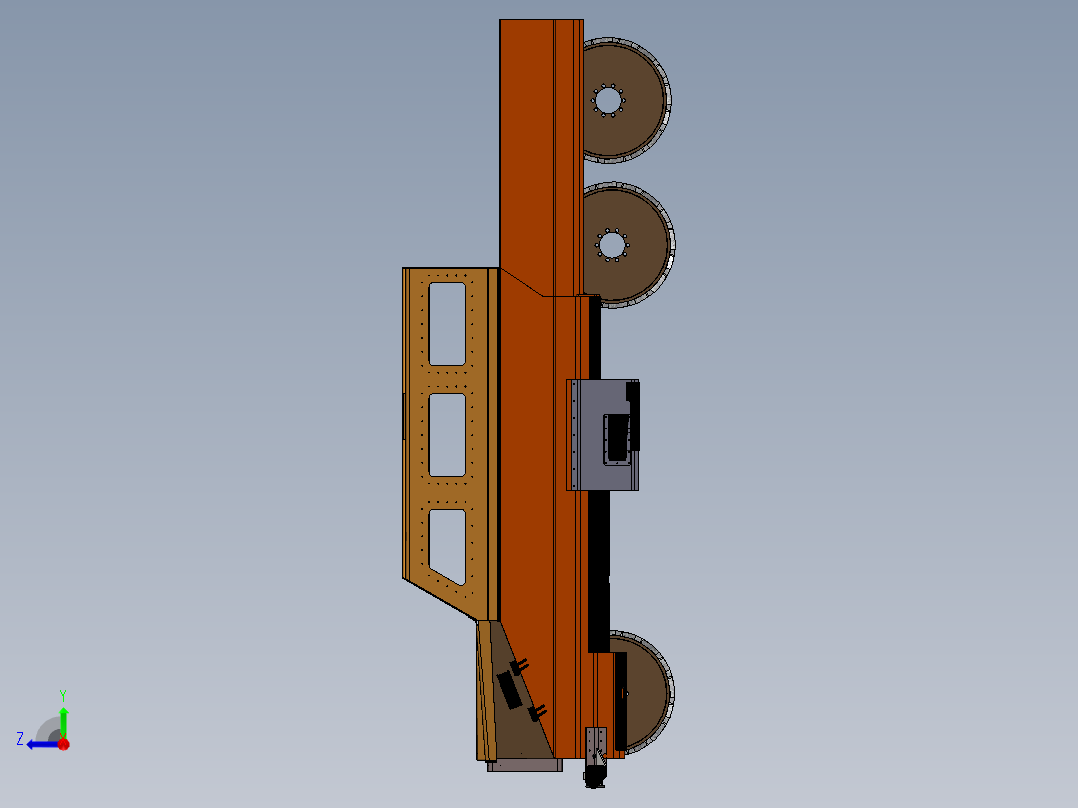solidworks 地雷防护车右视图