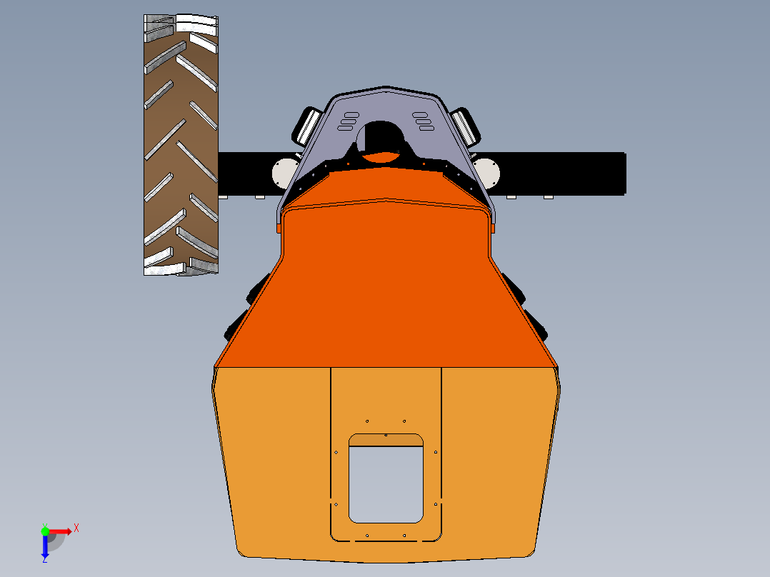 solidworks 地雷防护车俯视图