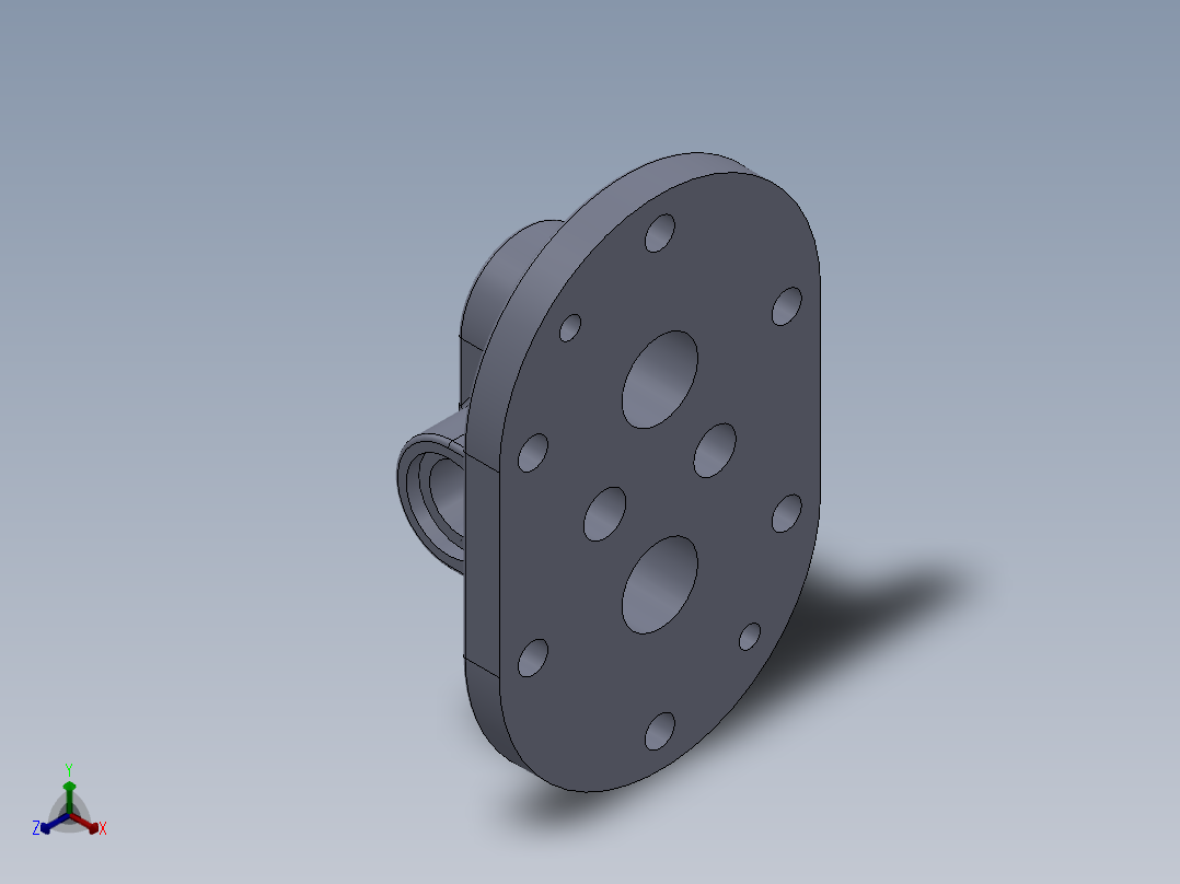 泵盖正等轴测图