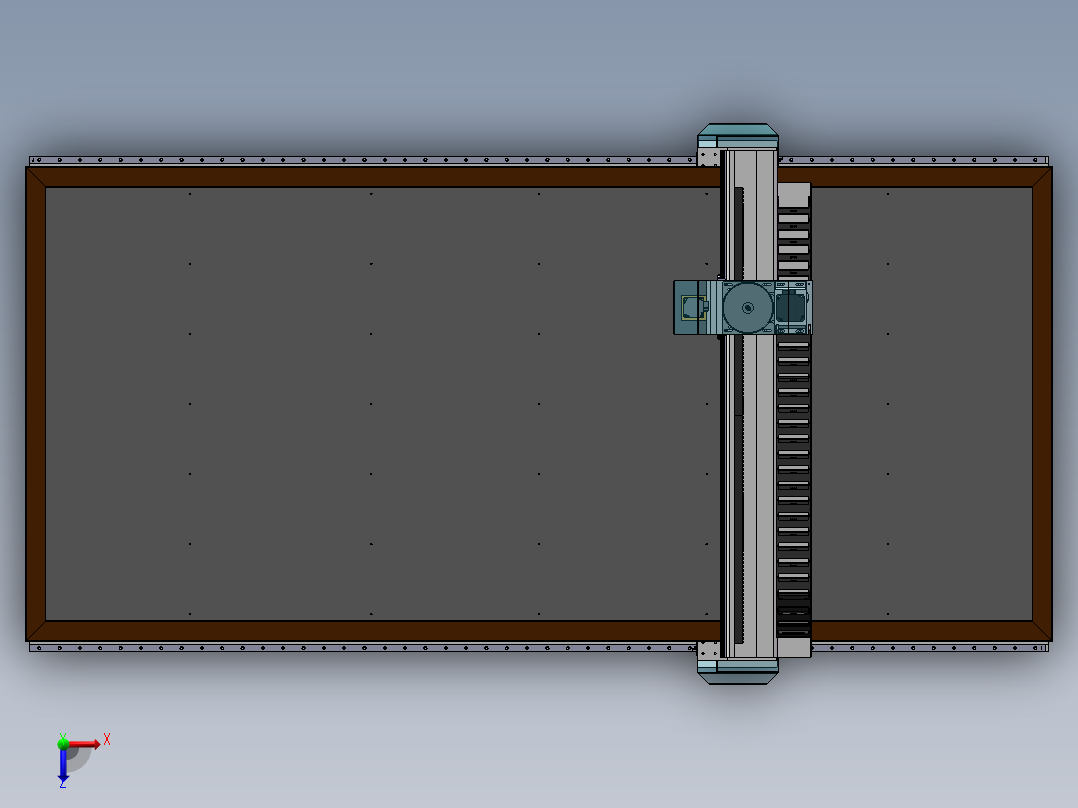 全自动玻璃切割机908474俯视图