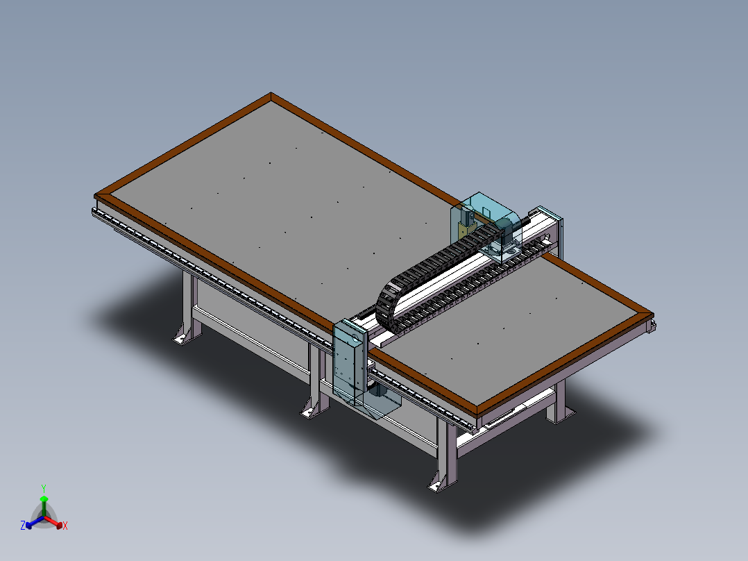 全自动玻璃切割机908474正等轴测图