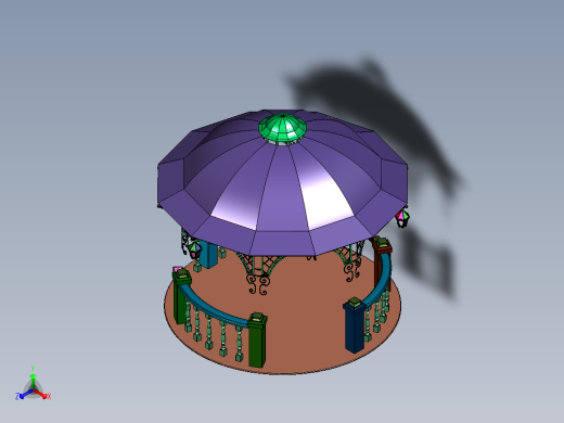 花园雅韵圆形防腐木凉亭